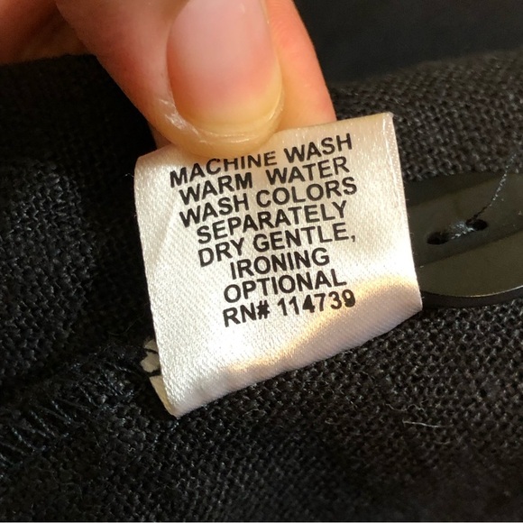 FLAX 100% Linen Black Blazer Button Jacket Size P (4/6) - Picture 10 of 11